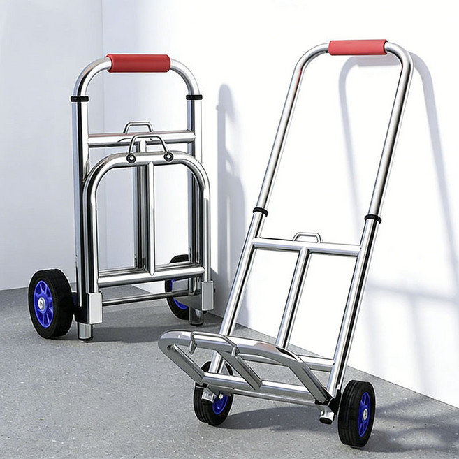 복나이트 다용도 접이식 카트 가게 핸드카트 운반 카트 대차 구르마 구루마 가벼워 가정 대차 구르마 운반용 접이식 카트, 1개, 25mm 고무 바퀴