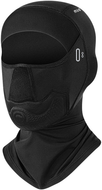 무아 냉감 턱보호 바라클라바 자외선차단 페이스마스크 오토바이 자전거 스포츠, 블랙, 1개