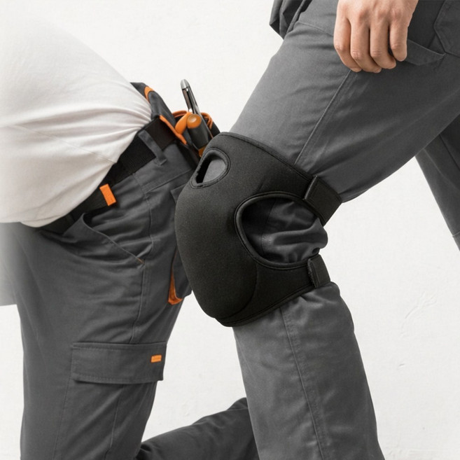 아르디 작업용 쿠션 무릎보호대, 블랙, 1세트