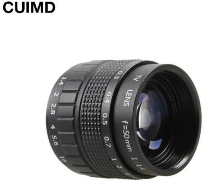 니콘 F AI 마운트 SLR 카메라용 CCTV 영화 렌즈 + C 매크로 링 50mm F1.4 D5600