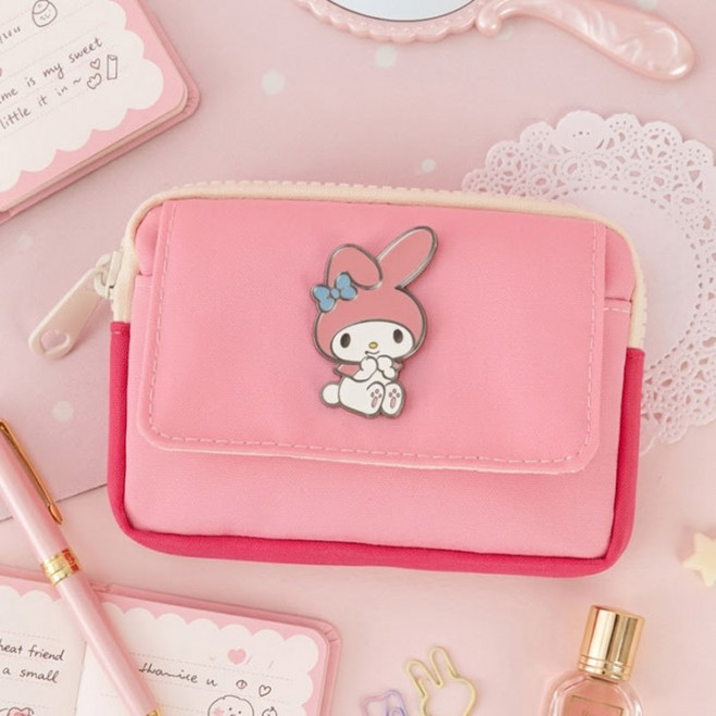 마이멜로디 심플 카드 파우치 플랩 미니 파우치 동전지갑 캐릭터 케이스