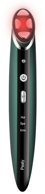 눈밑 EMS 온열 마사지기 눈가 마사지 레드 광선 케어, 그린