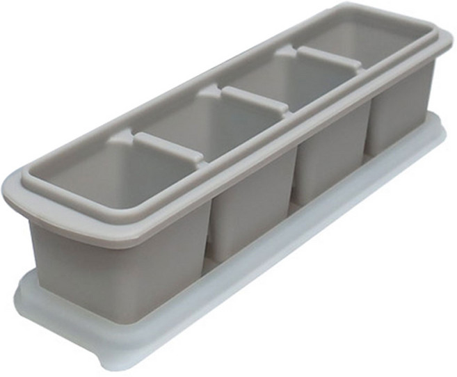 파미레 실리콘 뚜껑 아이스 트레이 사각 일자형 하이볼 왕볼 얼음틀 로카, 1개, 그레이