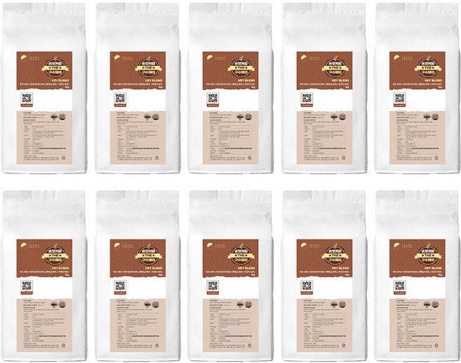 [원두커피 무료배송] 갓 볶은 신선한 원두커피 더 구수한향미 (홀빈) / 손맛커피 전용원두 더 구수헤이 (THE), 1kg, 10개, 홀빈(분쇄안함)