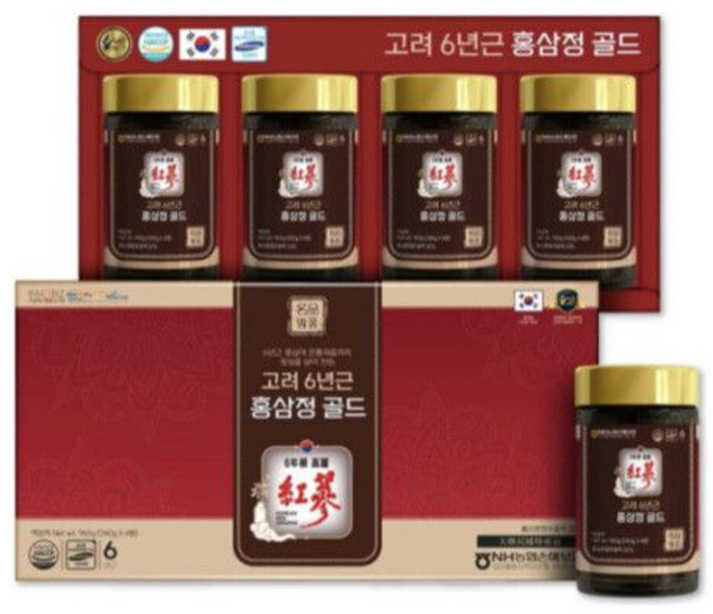 청담 고려 6년근 홍삼정 골드 240g 4병 홍삼액기스 547975
