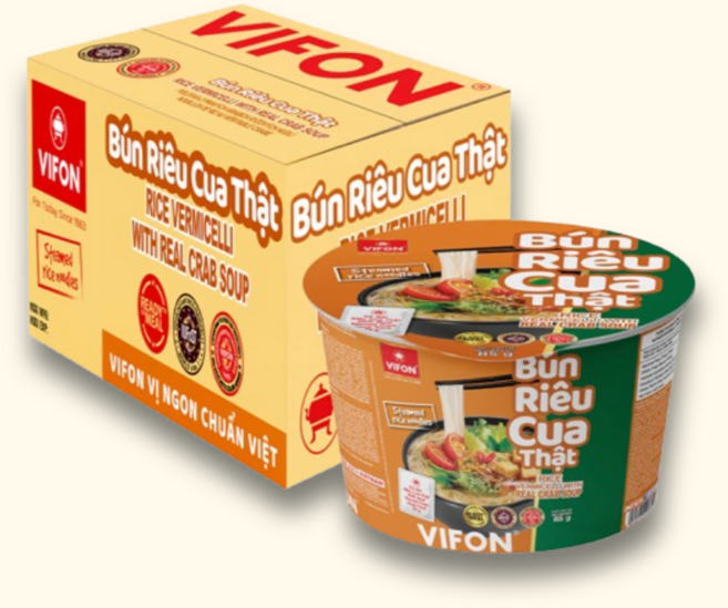 베트남 비폰 게살 국수 컵라면 Bun Rieu Cua That 85g 12개입 한박스, 1개
