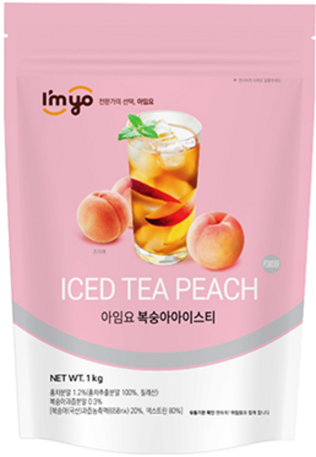 아임요-복숭아아이스티1kg x12, 1kg, 1개입, 12개