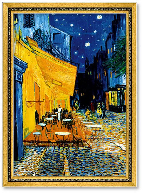 1014피스 직소퍼즐+액자세트 - 밤의 카페 테라스 (액자포함), 액자선택가능, 1세트