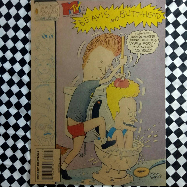 老番顛 BEAVIS AND BUTT-HEAD 癟四與大頭蛋 卡通海報 復古風裝飾畫 牛皮紙海報 壁飾
