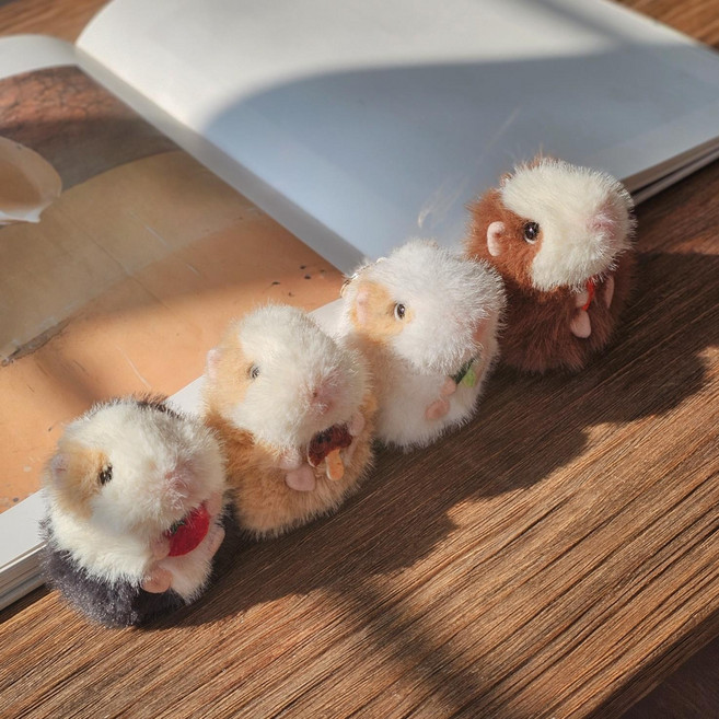 데굴데굴 야채식사 모루못토상 기니피그 키링 8cm