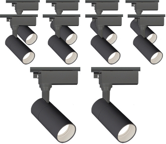 라인조명 LED 커브 원통 COB 스포트 레일조명 블랙바디, 10개, I. 주백(아이보리빛) 30w