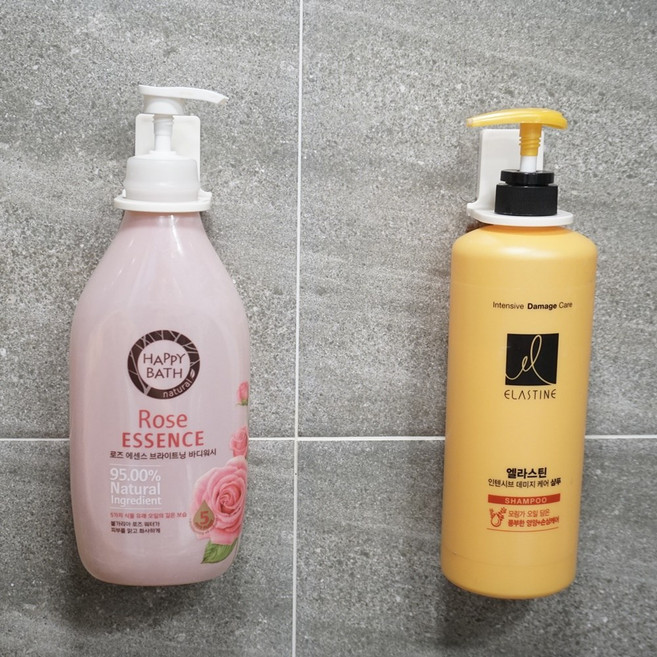 힐링굿샵 욕실 젠다이 손 세정제 소독제 샴푸 홀더 걸이 아파트 공중부양 디스펜서, 1개, 브론즈