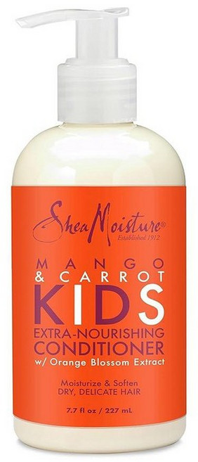 [미국수입 정품] SheaMoisture 아동용 컨디셔너 헤어 망고 및 당근 황산염 프리 218.3g(7.8온스) 222295