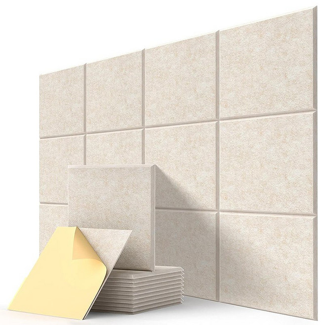 방일 착형 문소음방지 현관문 원룸 오피스텔 아파트 흡음판 방음판 흡음재, 베이지색(30*30cm), 24개