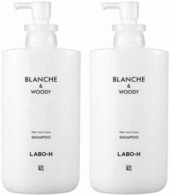 라보에이치 탈모증상완화 두피강화 샴푸 블랑쉬앤우디, 750ml, 2개