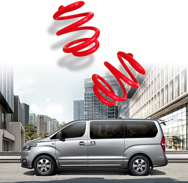 오토핏 퍼펙트 파워 코일스프링 2개 한세트, (고급형) 적색, 그랜드스타렉스 밴, 1세트