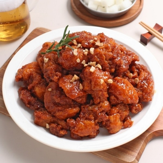 기영이숯불두마리치킨 옛날식 닭강정, 500g, 4개