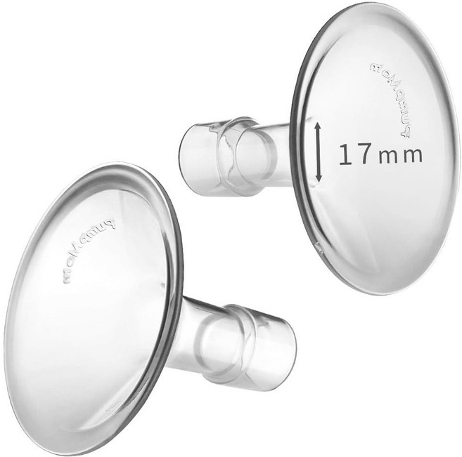 PumpMom Medela 유축기 부품용 21mm 가슴 보호대 Medela 액세서리와 호환 오리지널 PersonalFit 플렉스 유축기 부품 아님 2개(21mm), 17mm