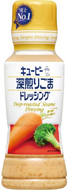 일본 큐피 딥 로스티드 참깨 드레싱 양배추 샐러드 180ml 4병 486407, 180ml×4本