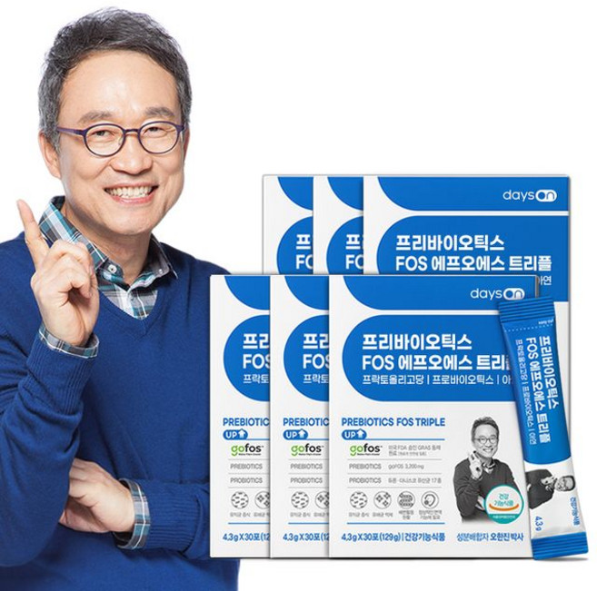 데이즈온 오한진 프리바이오틱스 FOS 트리플, 129g, 6박스