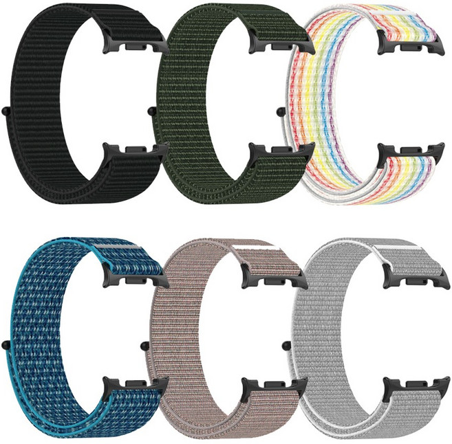 갤럭시 워치8 벨크로 찍찍이 시계줄 블루투스 LTE 40MM 44MM 클래식 46MM 호환 스포츠 스트랩 밴드 줄 패브릭, 화이트