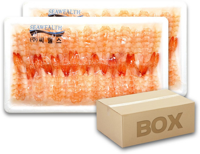 초새우 20팩 박스 도매 초밥용새우 새우초밥, 1박스, L