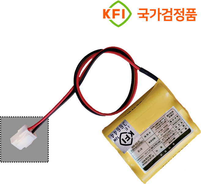 575번 DNC 디앤씨 / 유도등배터리 3.6V 600mAh 1X3 사각형 /보수용 /천장형유도등 피난 벽부유도등 교체용, 1개, 1개입
