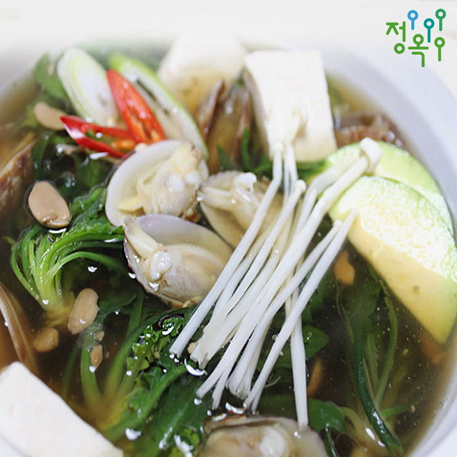 정옥 즉석국-무첨가물 바지락 냉이국 500g, 2개