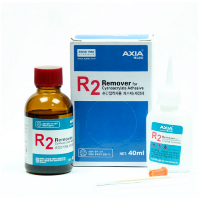 엑시아 R2 순간접착제 제거제 리무버 플러스+장갑, 1개