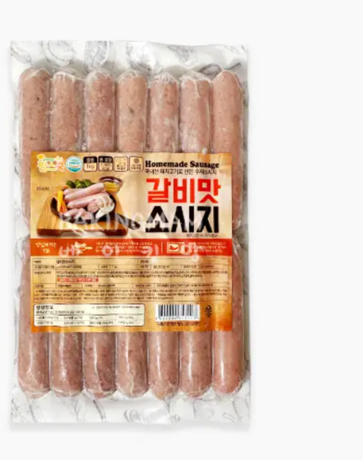 갈비맛 수제소세지 냉동 아이스박스+드라이아이스포함, 1개, 1kg