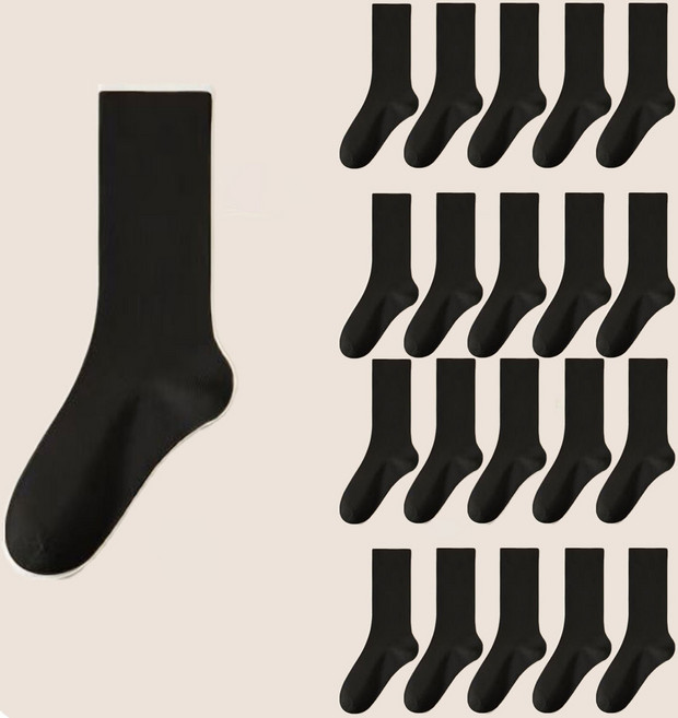 비비드 벌브 쫀쫀 무지 중목양말 남녀공용 무지 사계절