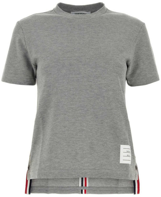 톰 브라운 RWB 스트라이프 편안한 핏 피케 티셔츠