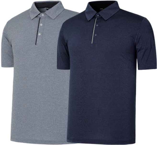 1+1 나인앤나인 상쾌한 쿨 냉감 스판 카치온 썬그립 Y카라 반팔 티셔츠