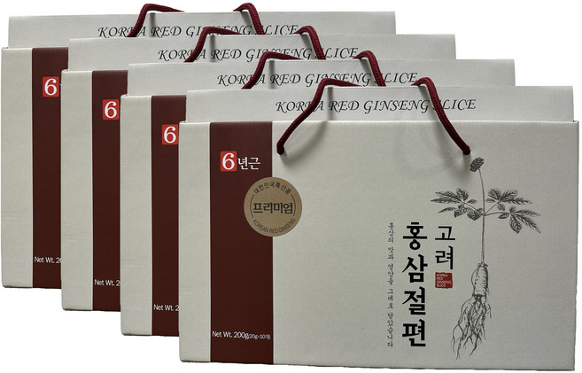 6년근 고려홍삼절편 프리미엄, 200g, 4세트