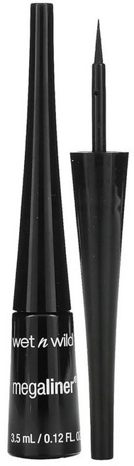 Wet n Wild 메가라이너 MegaLiner 리퀴드 아이라이너 브라운 다크 [호환], 1 Black, 2 0.12 Fl Oz (Pack of 2), 블랙 (포장)