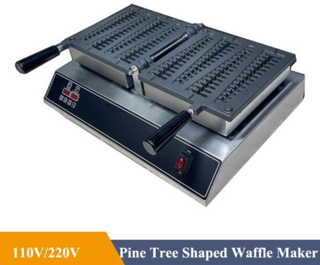 전기 롤리 와플 메이커 잎 베이킹 다리미 케이크 오븐 소나무 기계 220V 4 개, 01 110V, 03 EU