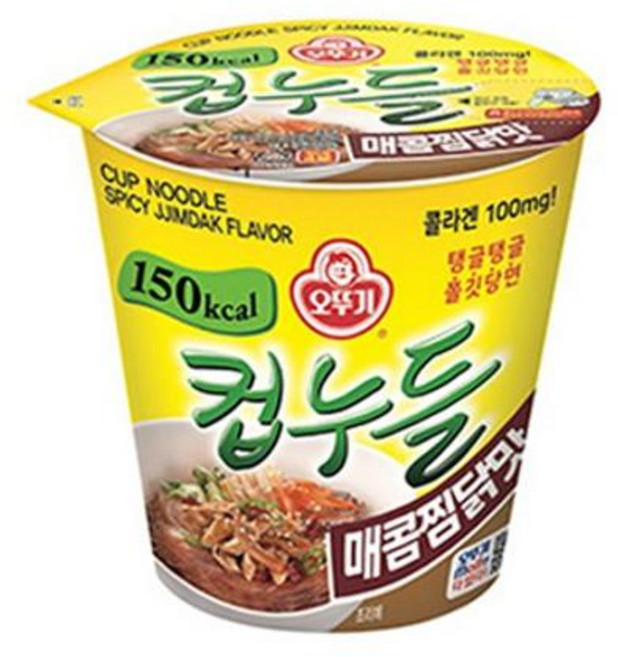 컵라면 컵누들 매콤찜닭맛 1박스 37.8gx6개입 오뚜기, 6개