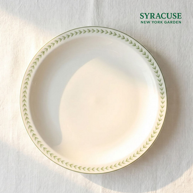 시라쿠스 뉴욕 가든 원형접시 23cm, 1개, 그린
