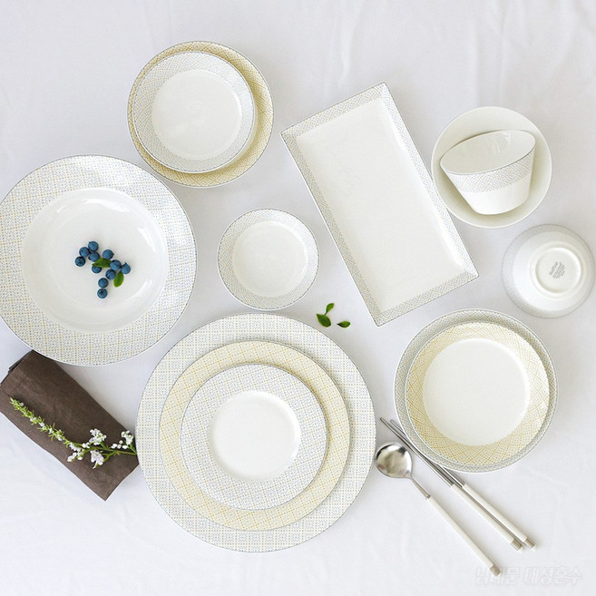 한국도자기본차이나 라피네 6인 그릇세트 31PCS, 1세트, 31p