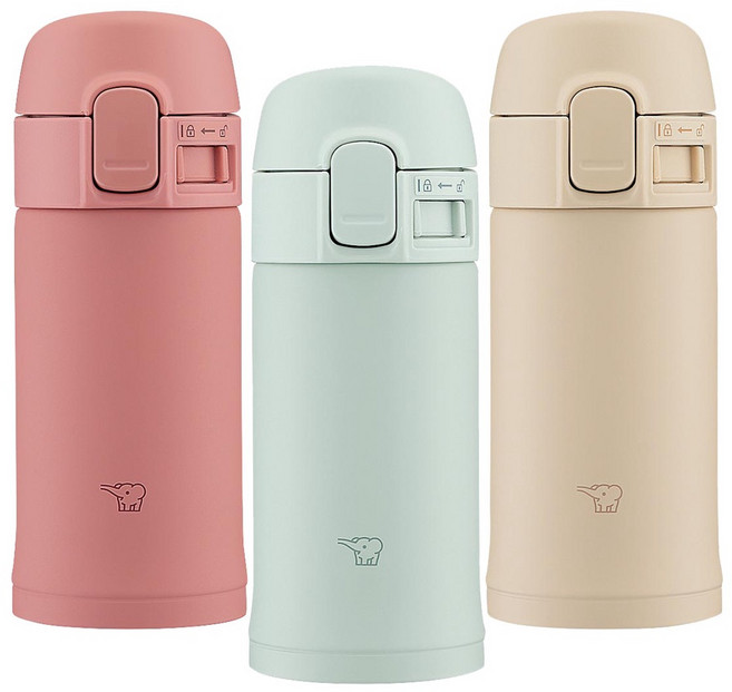 ZOJIRUSHI 象印 ONE TOUCH 迷你保溫杯 200ML 超輕量保溫瓶，隨時享受暖心飲品, 粉色(左), 1個