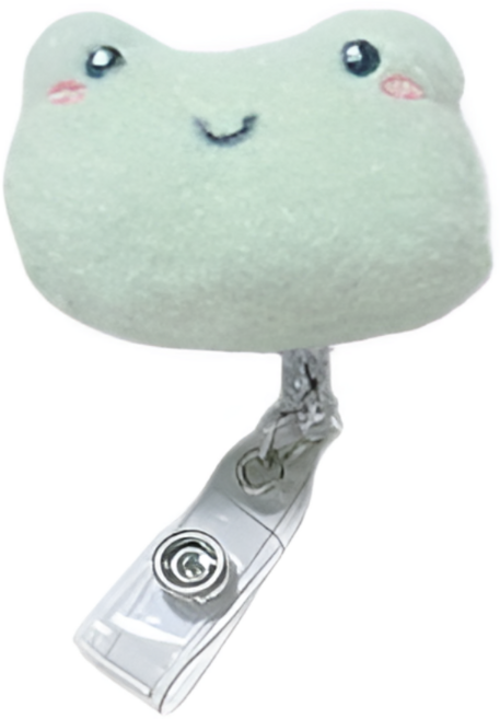 비앤데일리 간호사 릴홀더 인형 테이프걸이 사원증 클립형, 1개, C1.개구리