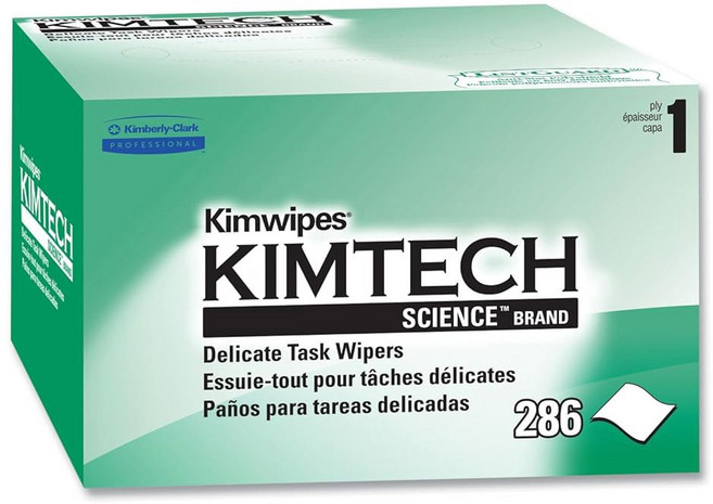 킴텍 사이언스 킴와이프스 섬세한 작업 물티슈 34155 팝업 박스 흰색 286매/박스, 280 Count (Pack of 1)