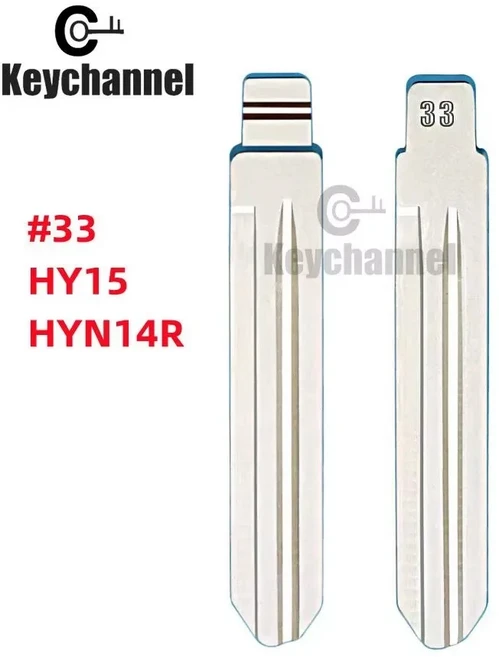 쿠쿠스토어 10pcs KD 키 빈 33 # 자동차 플립 블레이드 HY15 현대 투손 HB20 Elantra Kia Cerato Forte, 01 10pcs HYN14R