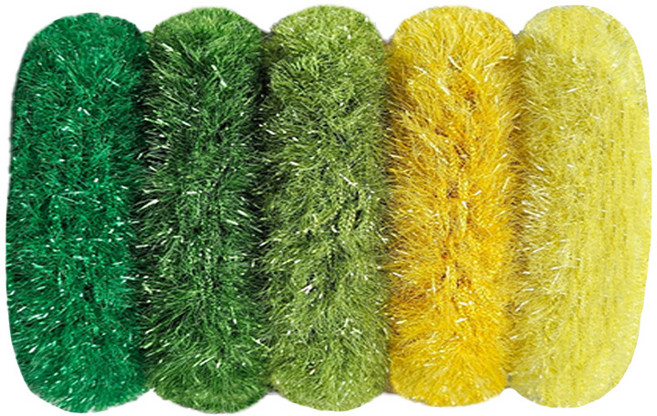 국산 아크릴 호빵수세미 세트, No4_포레스트, 1세트, 5개입