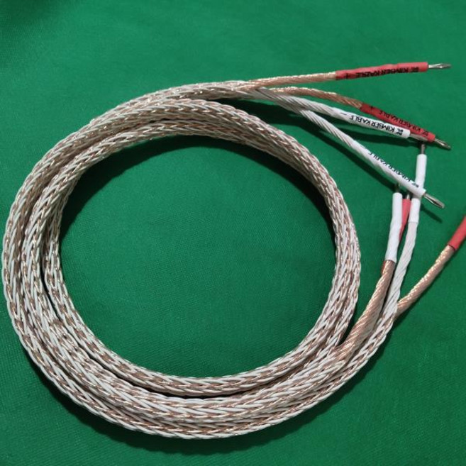 고순도 OCC 스피커 케이블 HiFi 12TC 24 코어 로듐 도금 바나나/Y 스페이드 플러그 앰프 플레이어 상호 연결 와이어 1 쌍, 02 All banana plug_07 4 메터, 02 banana to Y plug