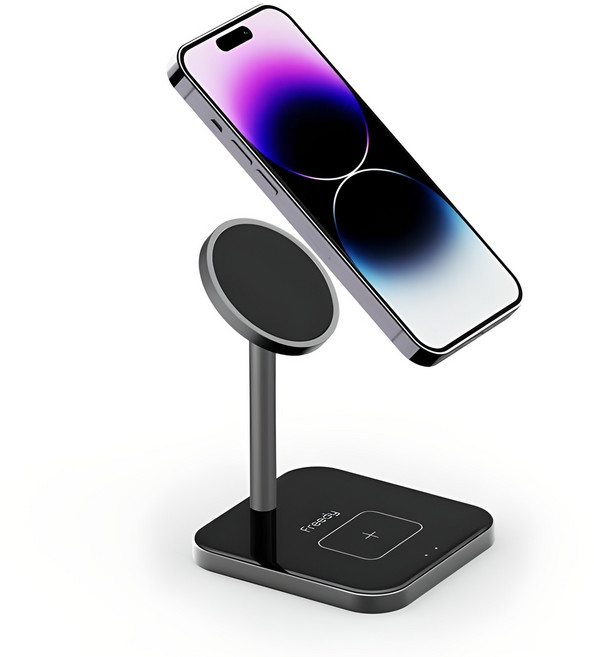 프리디 아이폰 맥세이프 2in1 멀티 무선충전기 알루미늄합금본체 EA1207, 1개