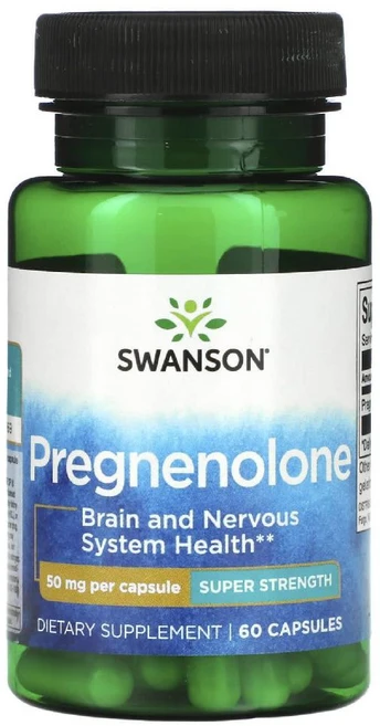 스완슨 프레그네놀론 50mg 60캡슐 슈퍼스트렝스 Pregnenolone, 1개 - 쿠팡