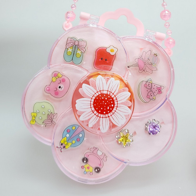 드림아이 쥬얼리 박스 키즈비타 어린이 반지 비즈 가방, 6개, 랜덤