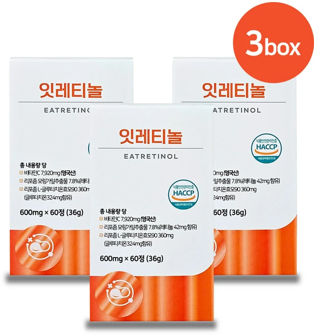 [정품] 활력포션 잇레티놀 600mg x 60정, 3개 - 쿠팡