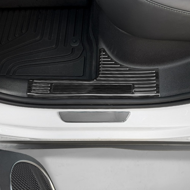 카스타 호환 씨라이언 7 도어 스커프 커버 악세사리 용품, (내부 몰딩-블랙) 도어스커프 커버